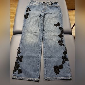 Coldwater Creek Embroidered Boot Cut Jeans size 14
